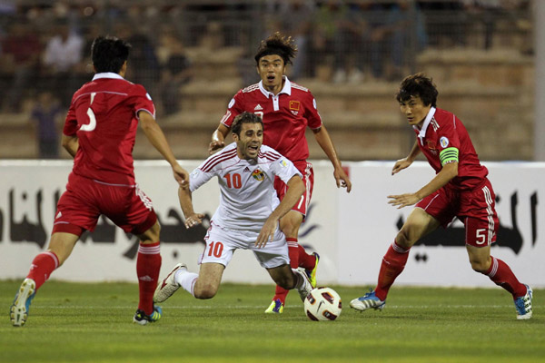 China loses to Jordan in World Cup qualifier