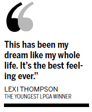 Thompson youngest LPGA winner at 16