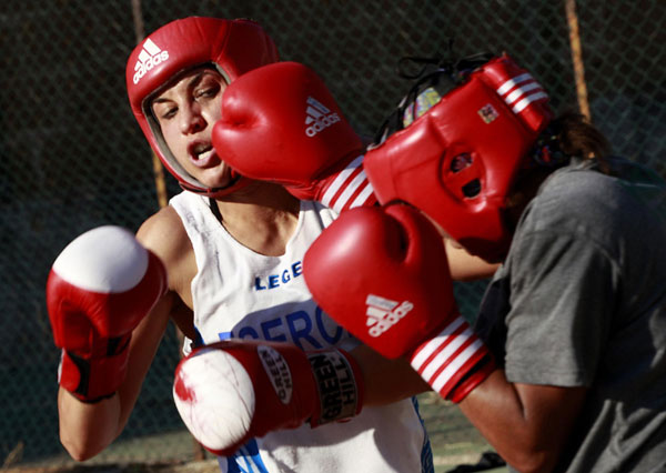 Woman soldier restricts her fighting to the ring