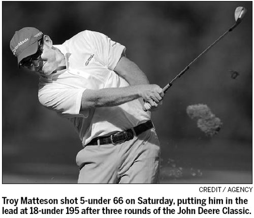 Matteson trying to hold off Stricker