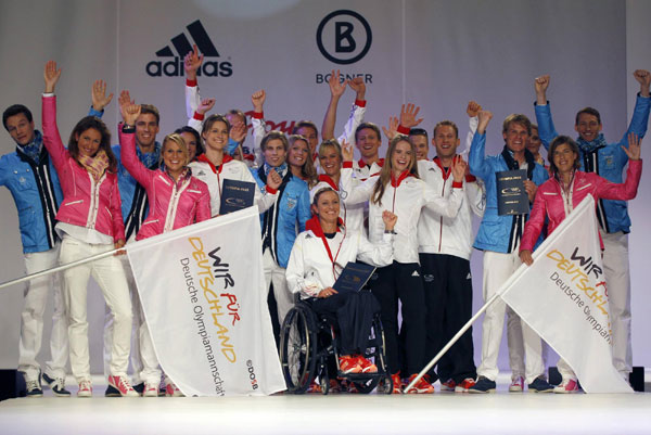 A gathering of official Olympic uniforms