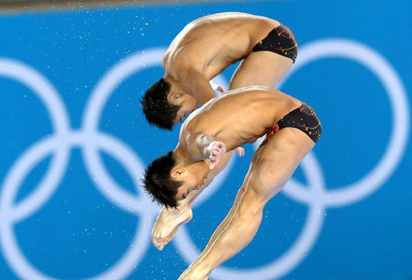 China wins men's 10m platform synchronized diving gold medal