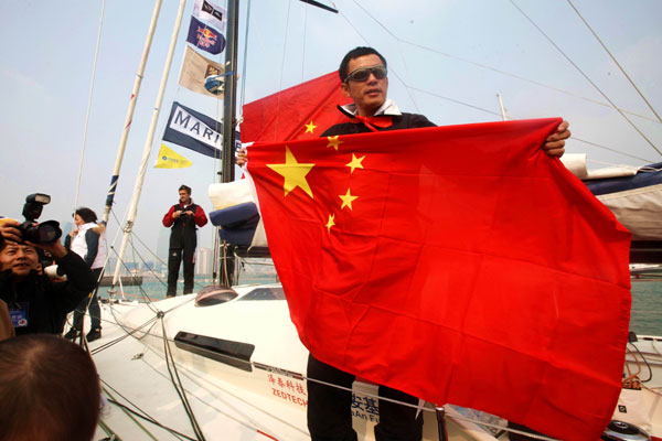 Guo Chuan back home after successful non-stop solo sail around world