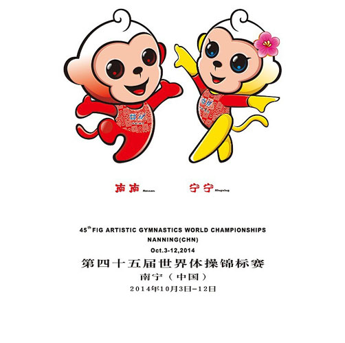 Emblem, mascots unveiled for Nanning artistic gymnastics worlds