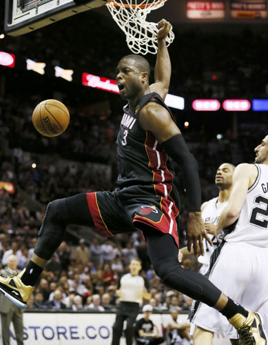 Big 3 help Heat even NBA Finals with Spurs