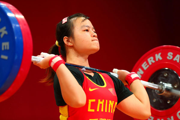Chinese lifter wins women's 53kg as weightlifting world championships