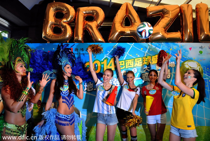 Celebration of upcoming World Cup held in Hong Kong