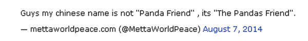 Pandas find friend in World Peace
