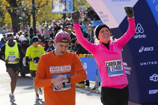 Caroline Wozniacki finishes NYC Marathon