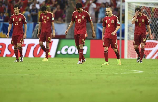 Spain out of top 10 in FIFA rankings for 1st time since 2007