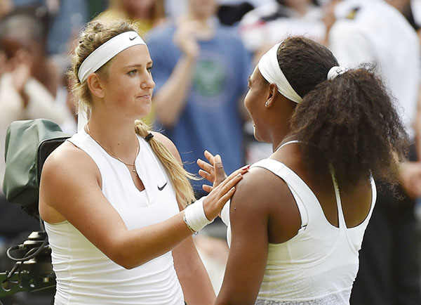 Serena fights off Azarenka, targets Sharapova