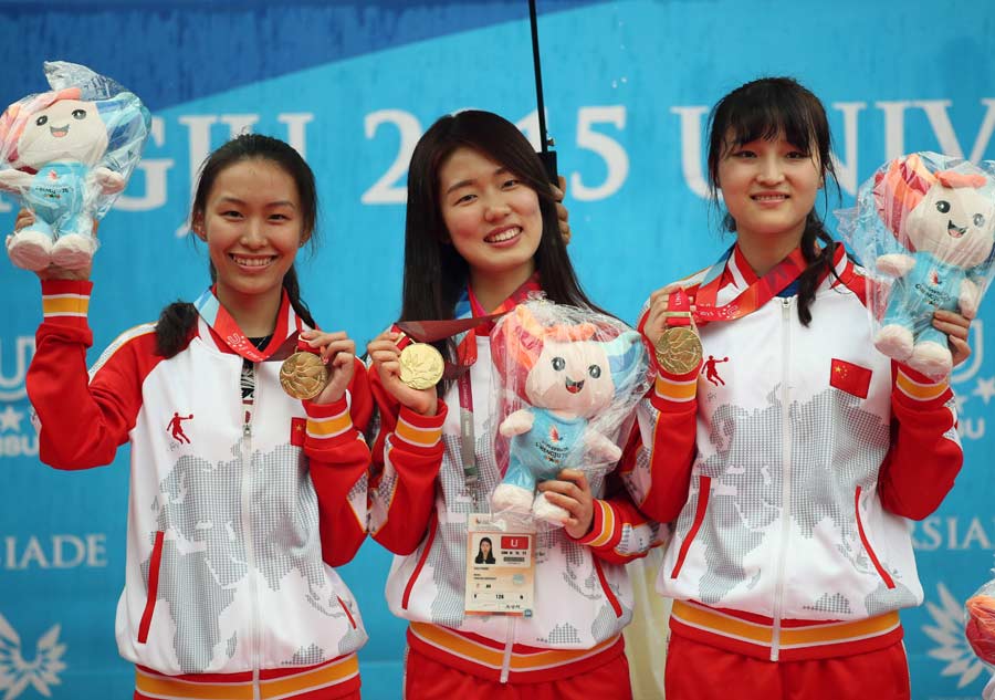 Chinese successes at Summer Universiade in Gwangju, South Korea