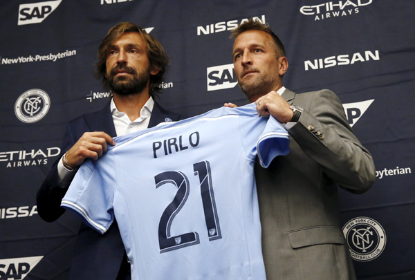 Italy playmaker Andrea Pirlo joins New York from Juventus