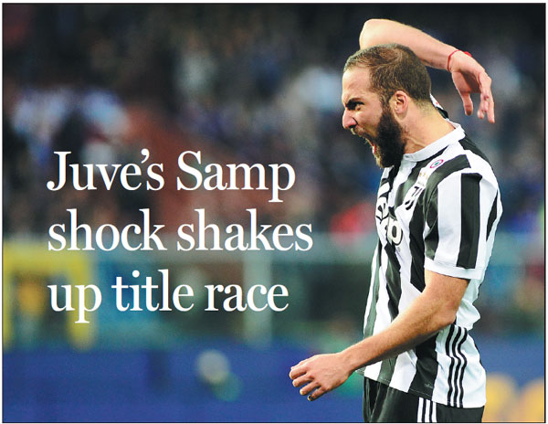 Juve's Samp shock shakes up title race