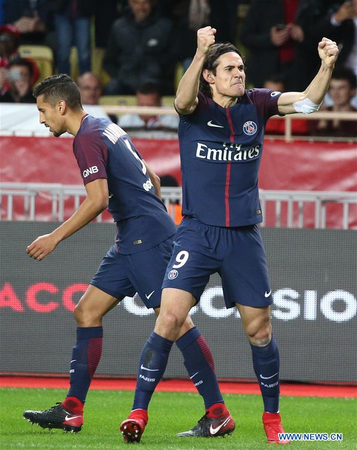 Paris defeats Monaco 2-1 during French Ligue 1 football match
