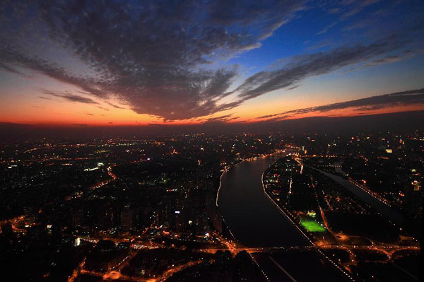 Fascinating sunset scenery in Guangdong