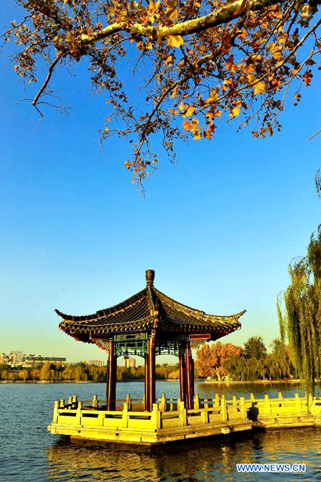 Beautiful scenery of Daming Lake in east China