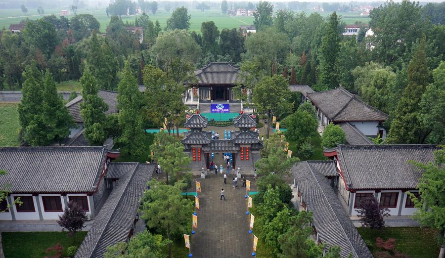 Tourists visit Tomb of Zhang Qian