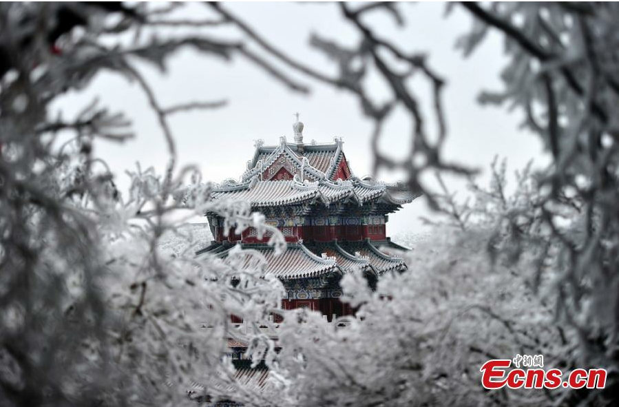 Snow turns Tianmen Mountain into fairyland
