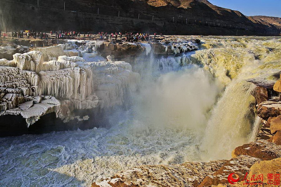 Frozen Hukou Waterfall