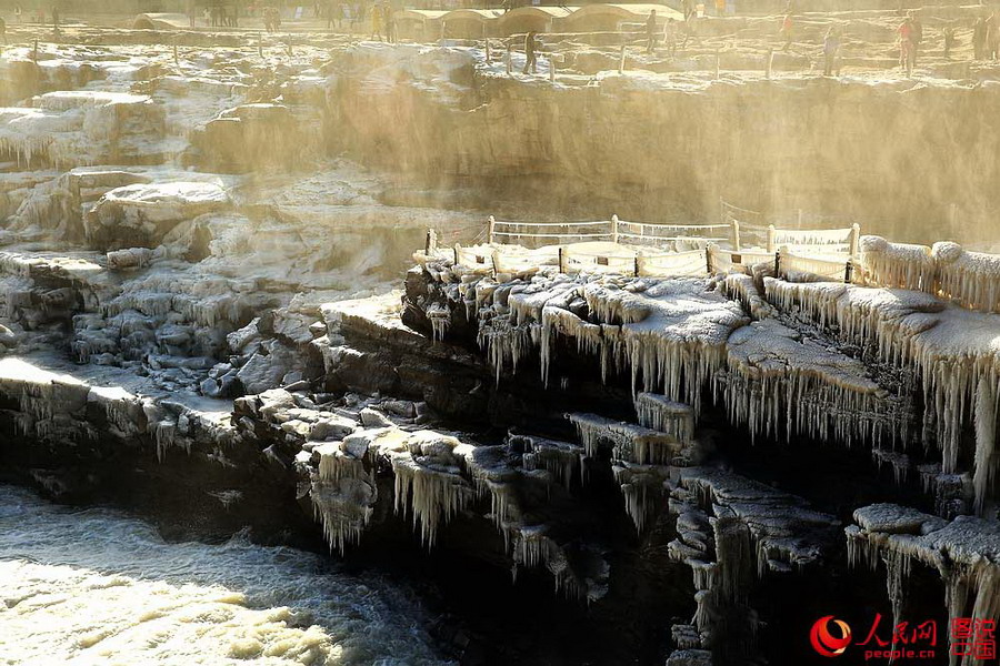 Frozen Hukou Waterfall