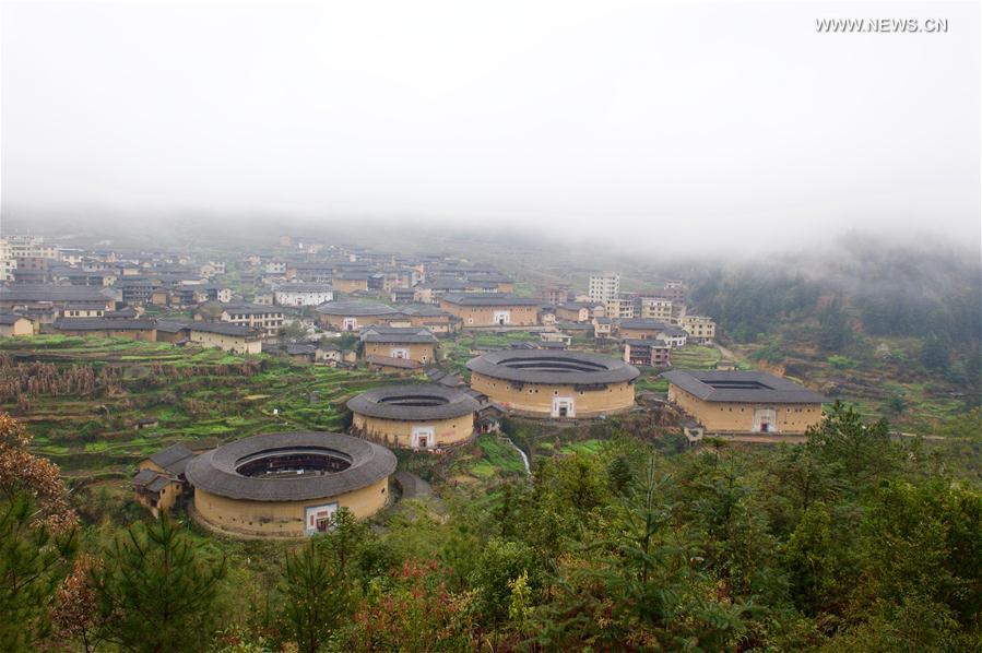 View of Fujian Tulou in SE China
