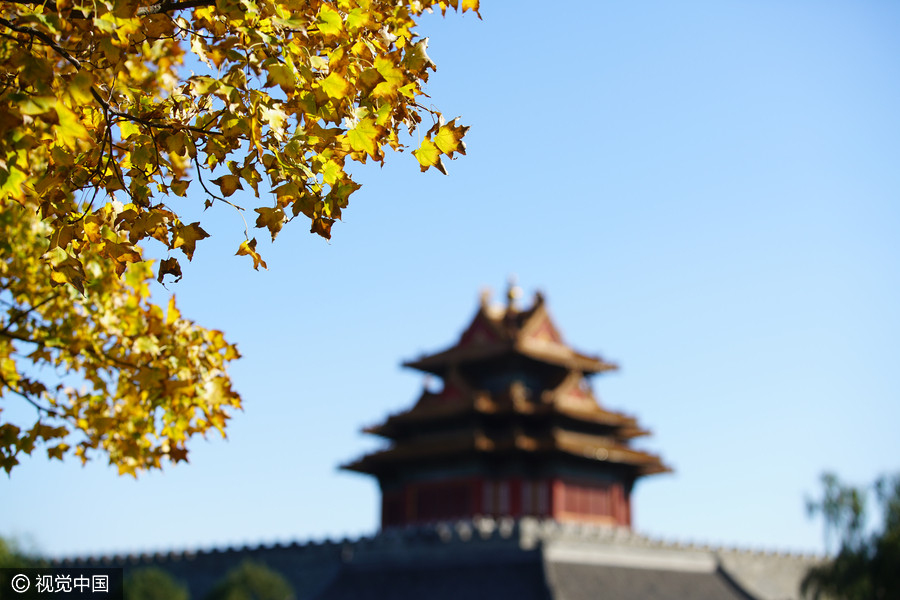 A gloriously clear day at the Palace Museum