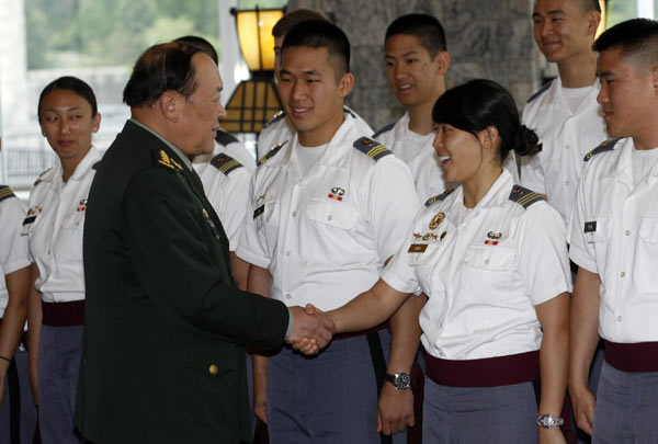 China's defense minister visits West Point