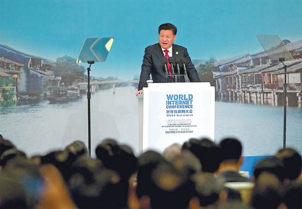 Xi calls for shared future in cyberspace