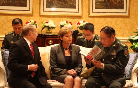 Chinese defense minister meets 'Flying Tigers'