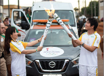 Carrying Olympic torch for China