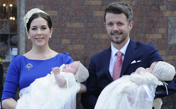 Royal Danish twins christened