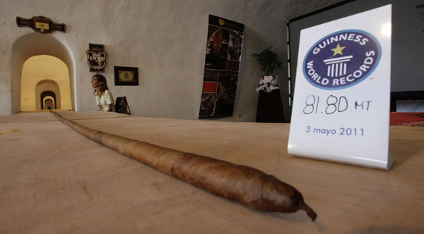 The longest cigar shows in Havana