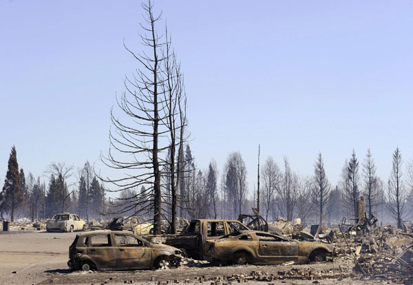 Canada town devastated by wildfires