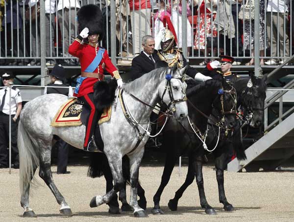 Prince William on horseback