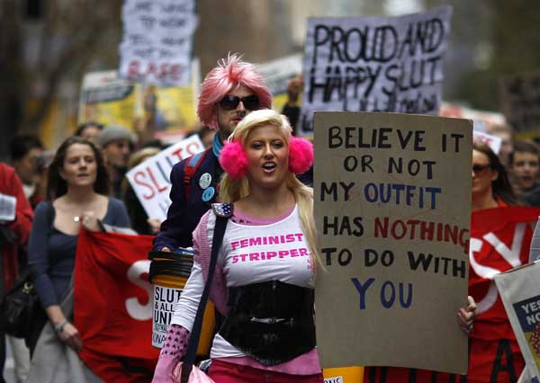 Slutwalk rally in Sydney