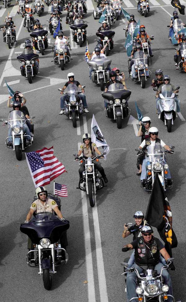 Motorcyclists celebrate Barcelona Harley Days