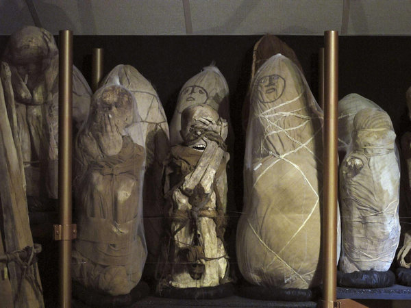 Mummies from Chachapoyas culture displayed in Peru