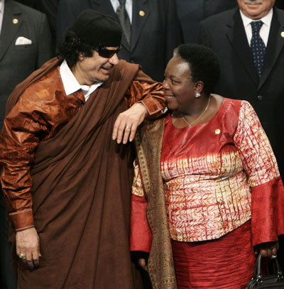 Gadhafi with world leaders