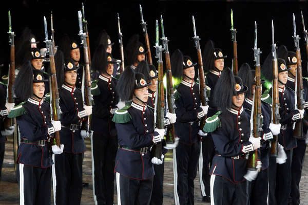 Int'l military music festival rehearsal in Moscow