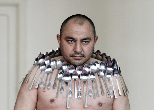 Most spoons on a human body