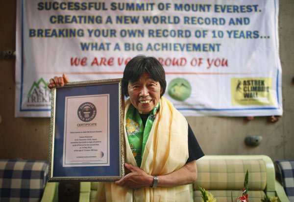 Oldest female to scale Mt Qomolangma declared