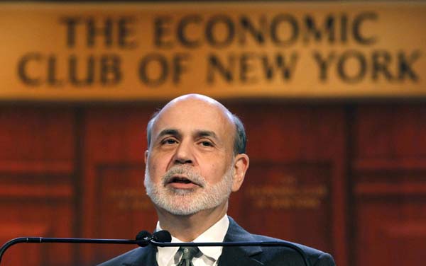 Bernanke warns threat from 'fiscal cliff'