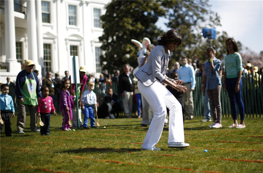 Obama family enjoy Easter Egg Roll with children