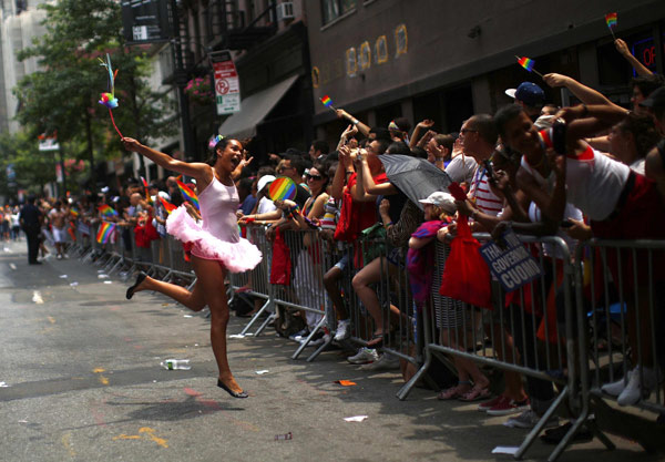 NYC's gay pride march for celebration