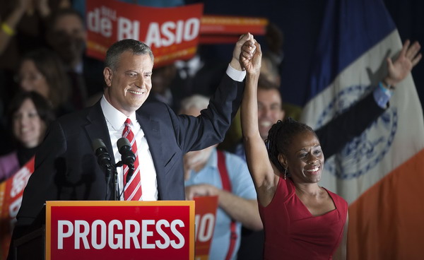 De Blasio wins New York mayoral election