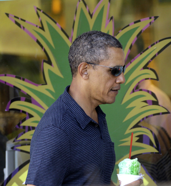 US First Family out for shave ice in Hawaii