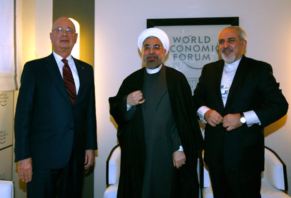 Iran's President and FM attend WEF 2014 in Davos