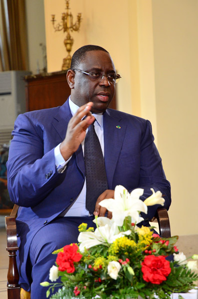 Senegal leader visits China