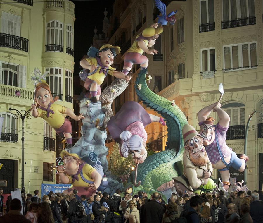Fallas Festival Parade held in Valencia, Spain